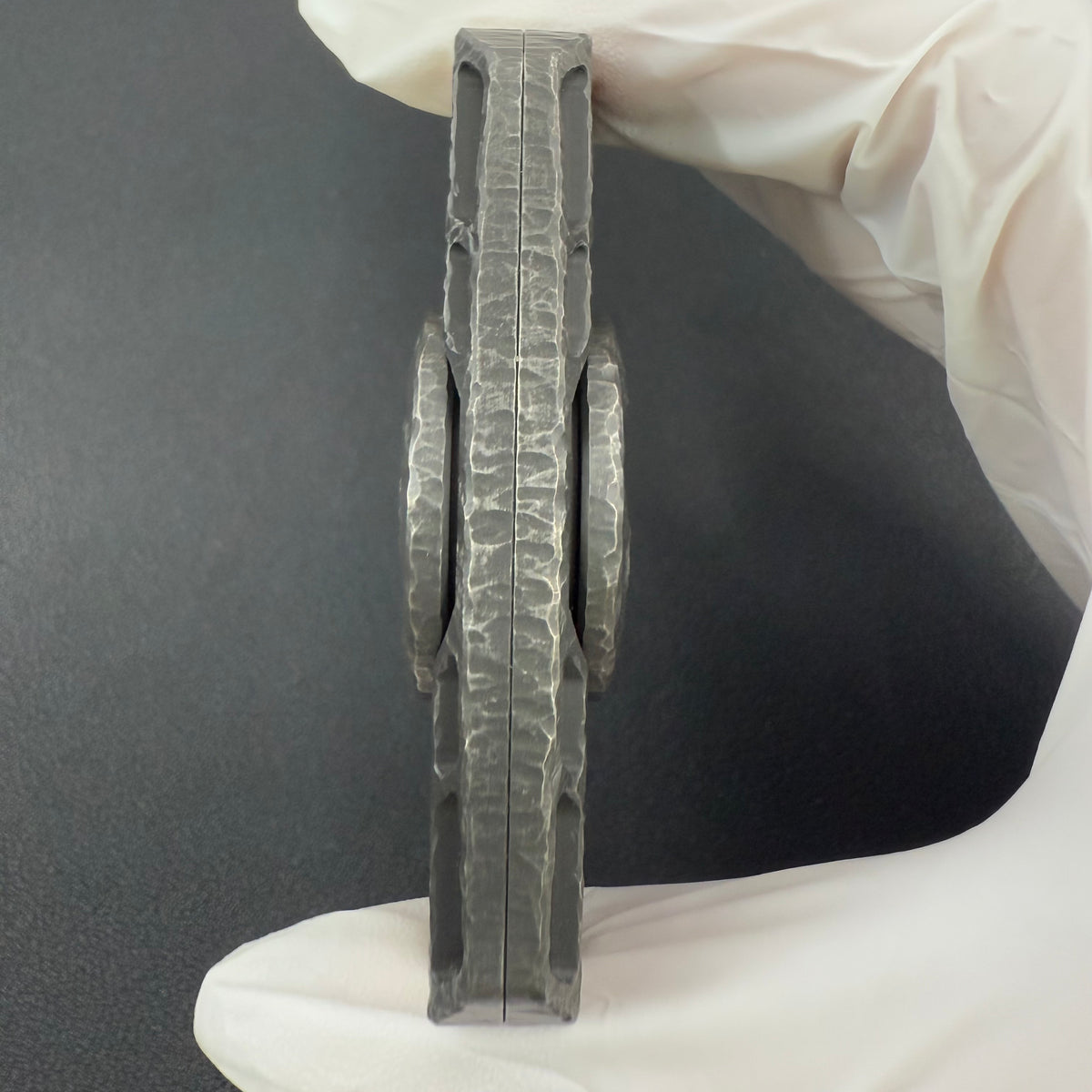 Ling Yin Titanium Stonewashed Stone Textured Engraved