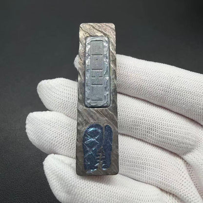 Choc Titanium Stone Textured Engraved