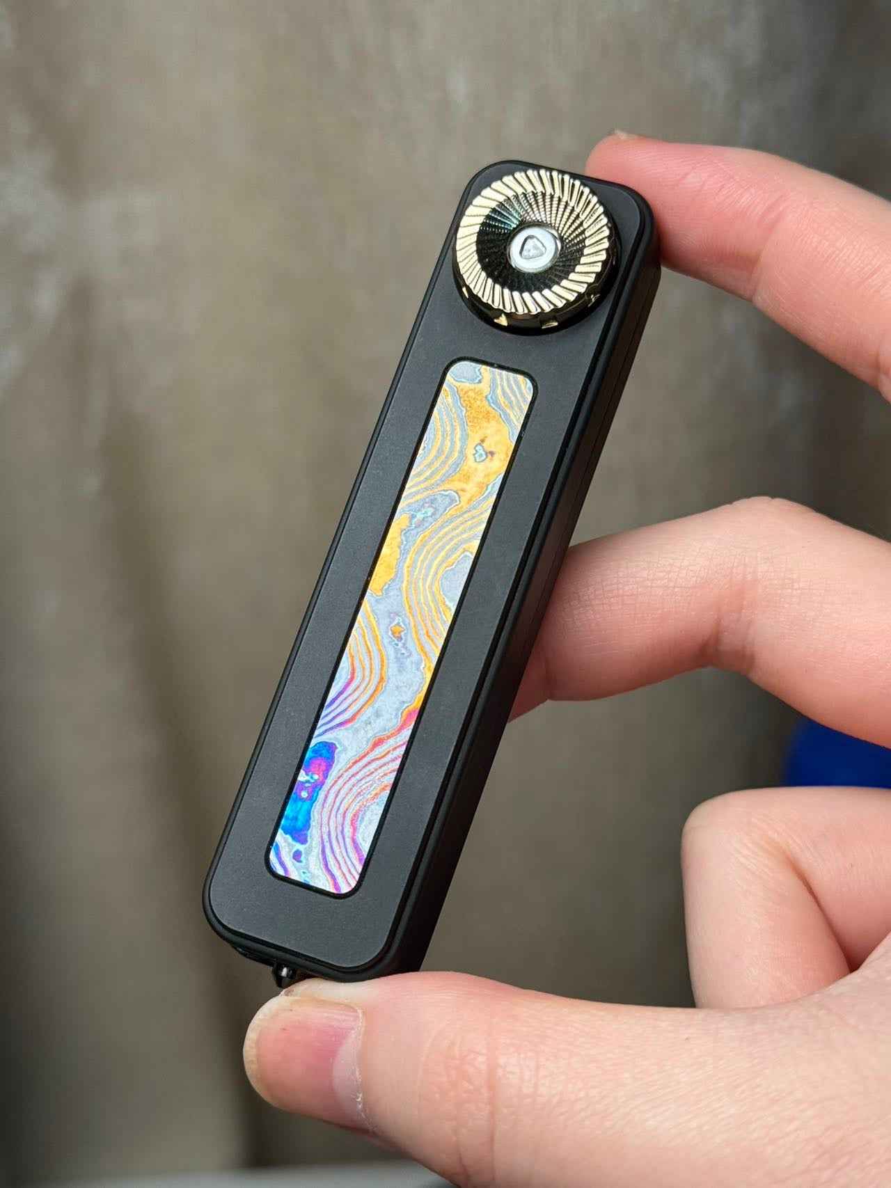 Rhythm Box Purple Gold Inlay PEEK Zircuti Titanium