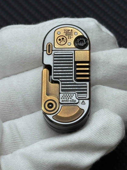 DZ Top B Precision Machined Mechanical Detent EDC Fidget Slider Brass