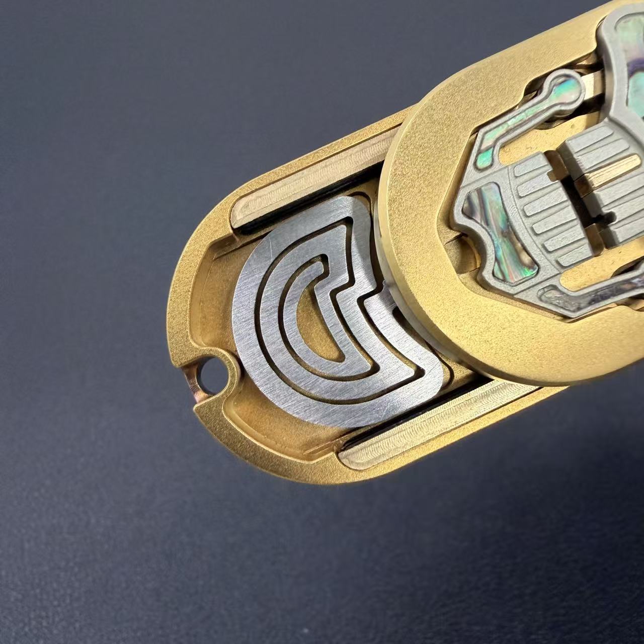Spade King Charlie MOP Brass Cupronickel