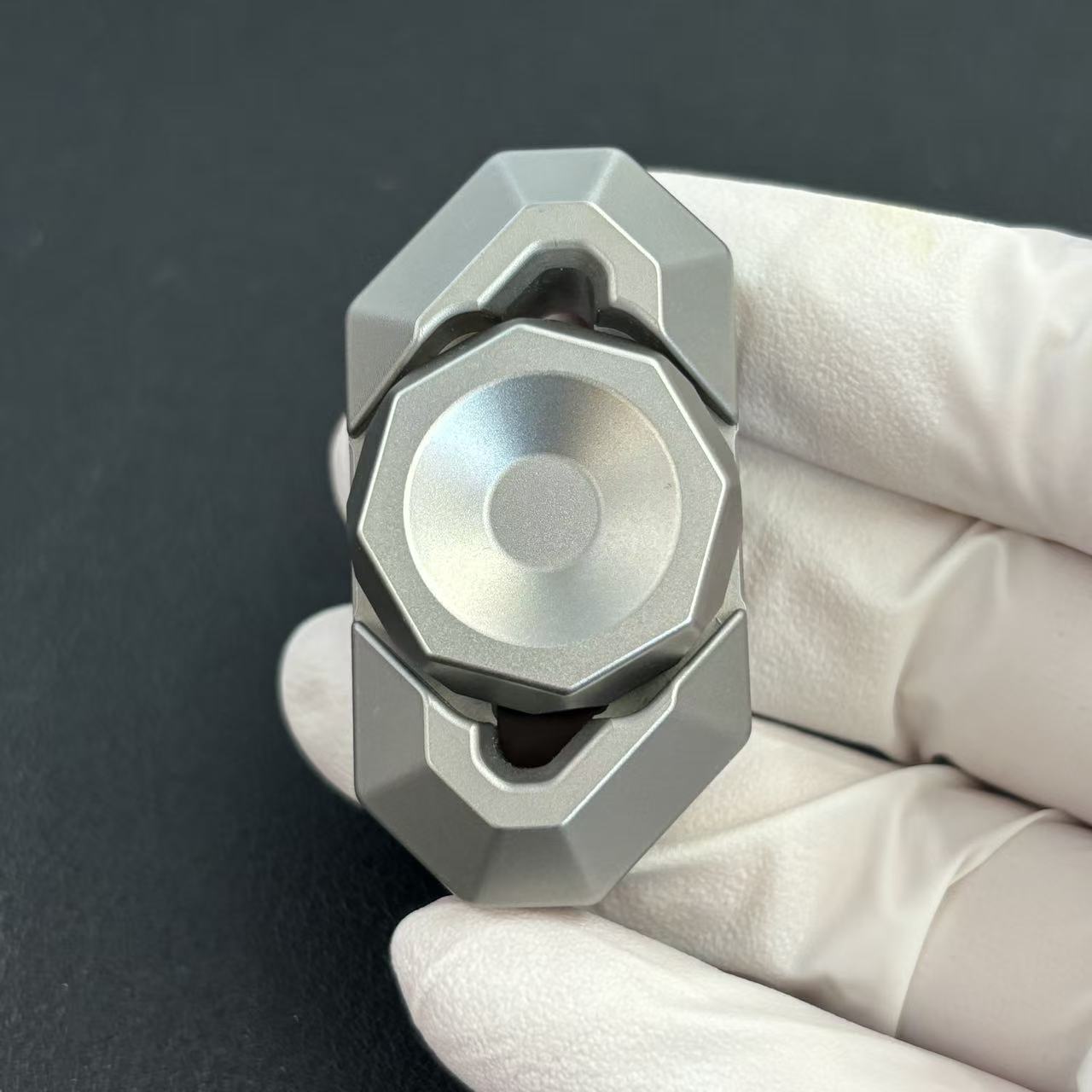 Crystal Twin Leaf Stainless Steel Blasted