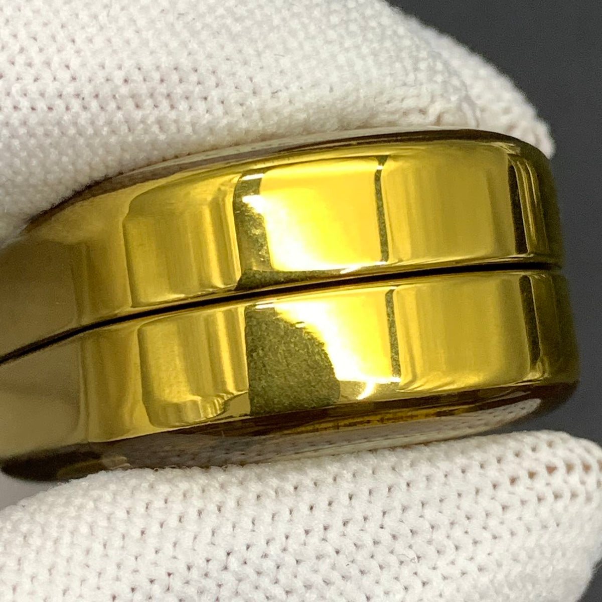 Ripple 2.0 Stainless Steel Gold Plated Resin-Sealed Engraved