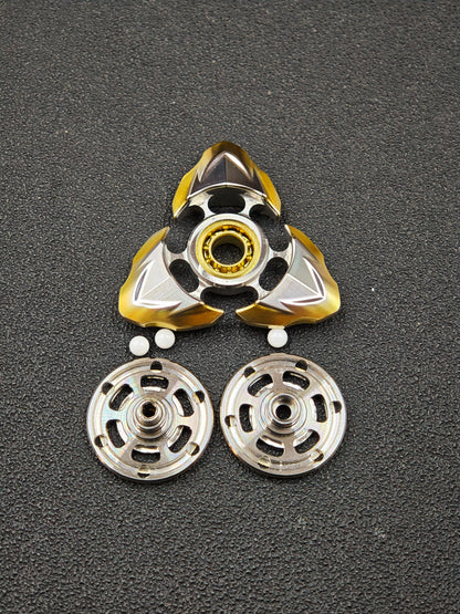 Dragon God Maru XL Stainless Steel Gold Plated Machine Finished