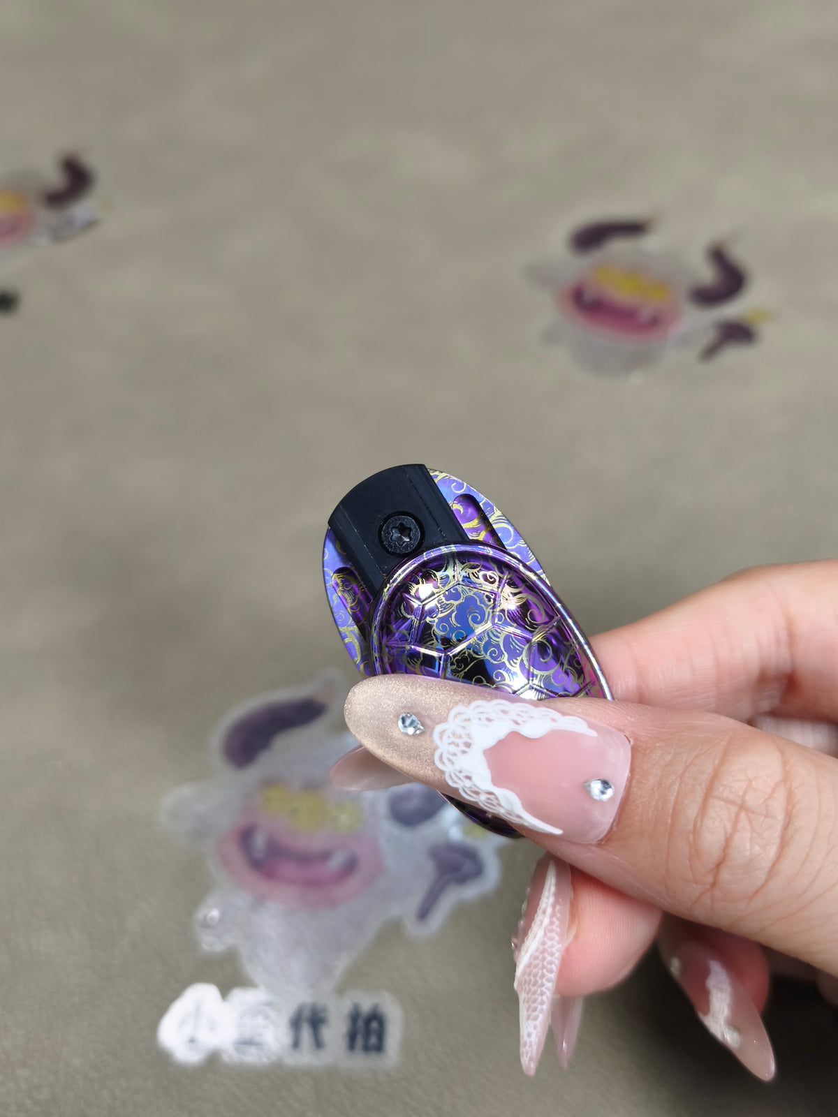 Jingle Beetle Zirconium Color-Anodized Polished