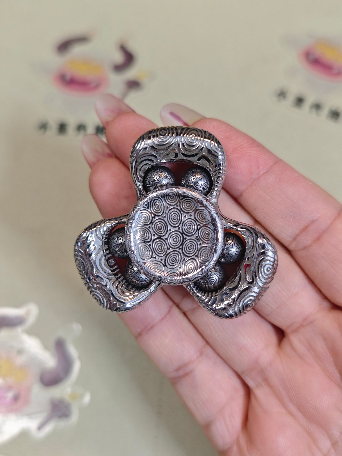 Three-Leaf Horizon Damasteel