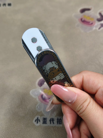 Ming Yin Titanium Color-Anodized Engraved