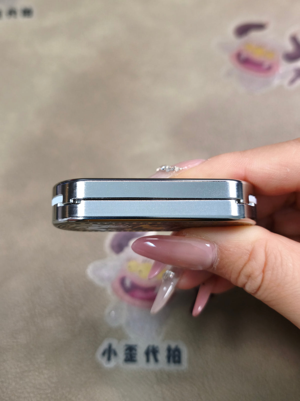 Ming Yin Titanium Color-Anodized Engraved