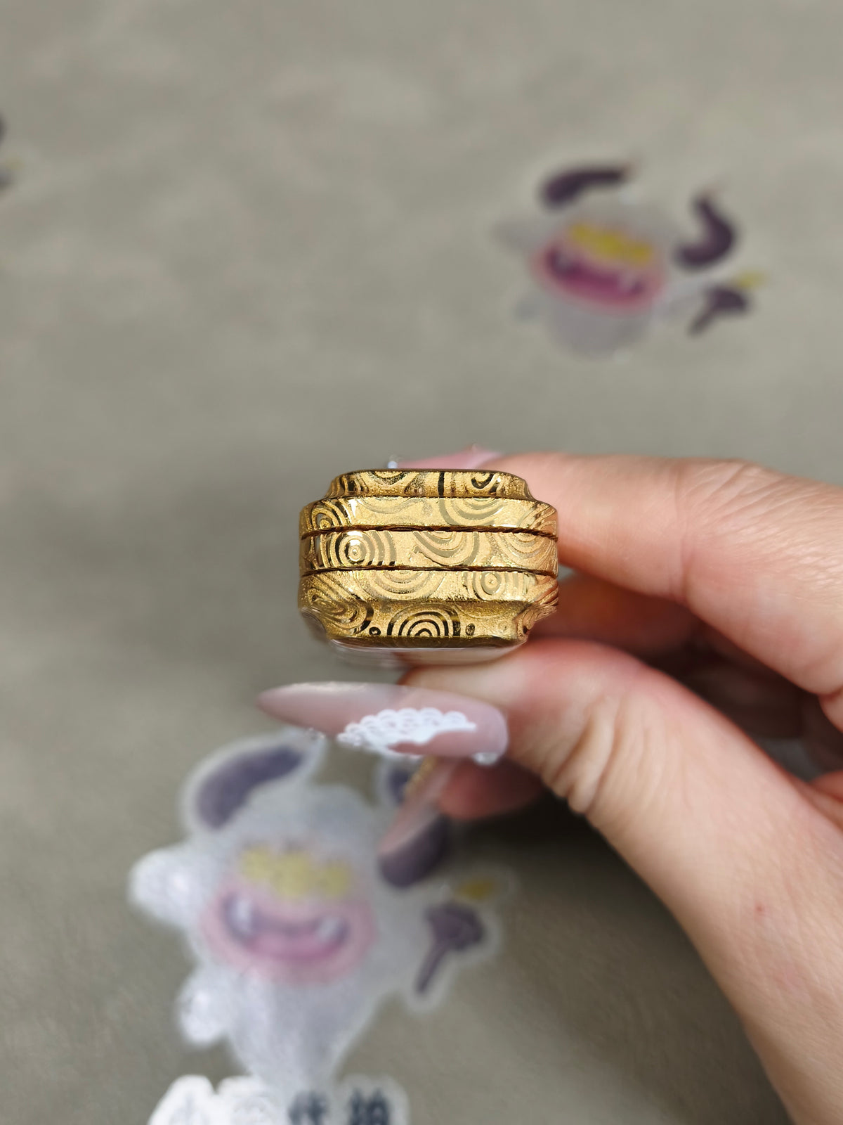 Lucky Candy Damasteel Resin-Sealed