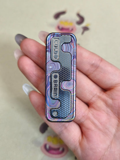 Snake Titanium Color-Anodized Engraved