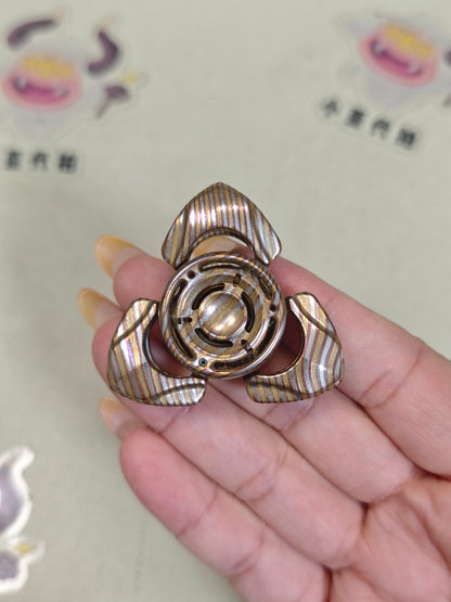 Toothless Mini Pearl White Mokume Copper