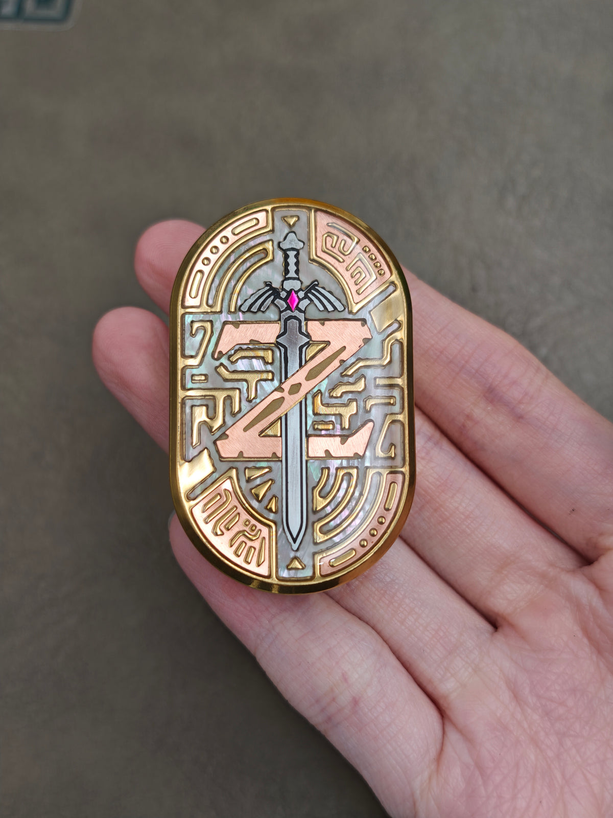 Hero Sword Zirconium Gold Plated Resin-Sealed
