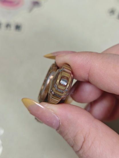 Toothless Mini Pearl White Mokume Copper