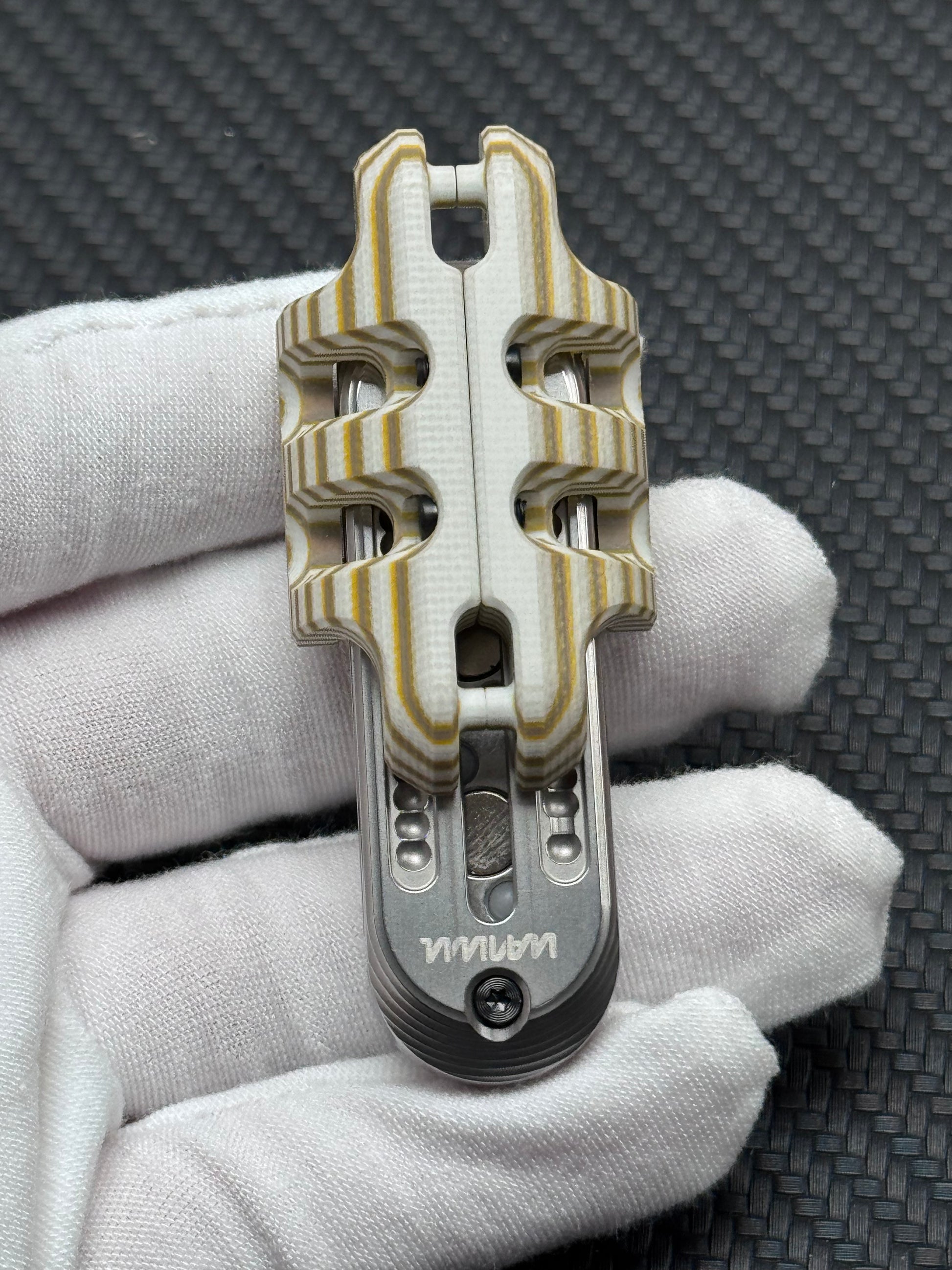 EXOSKELETON G10 Yellow Grey White Bone Core Stainless Steel