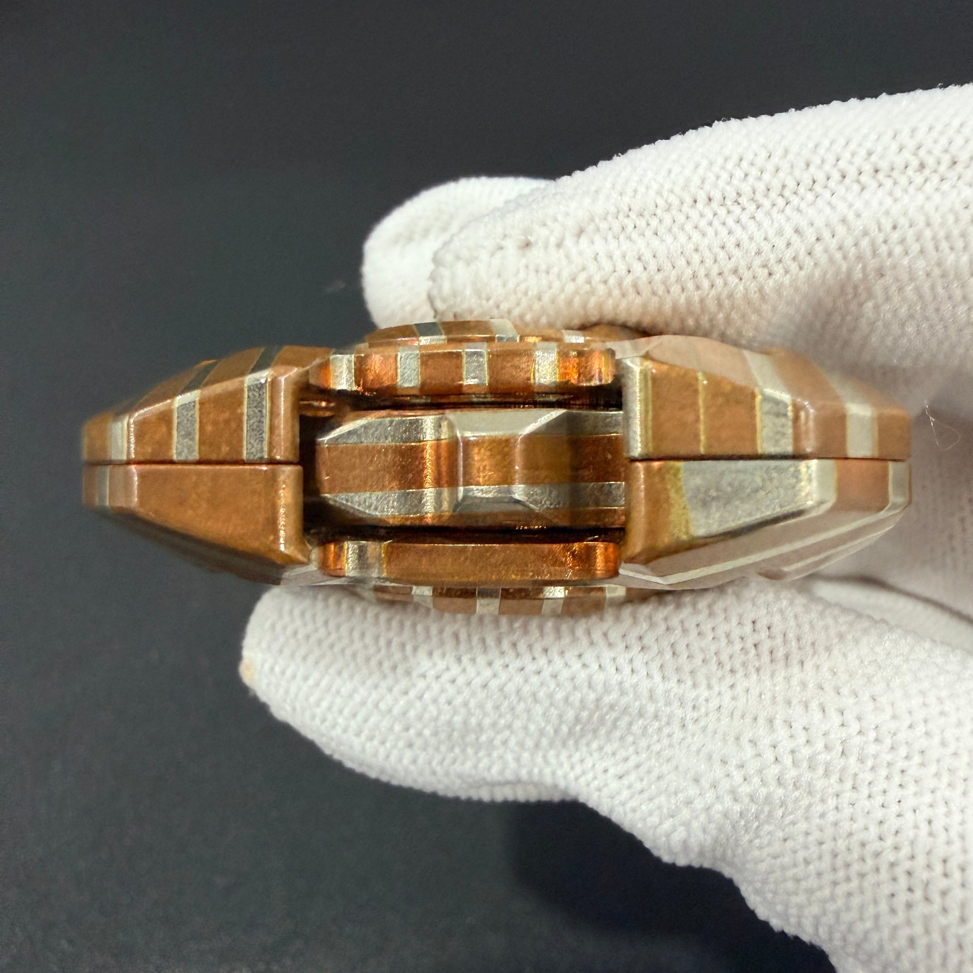 Mortise and Tenon Mokume Copper