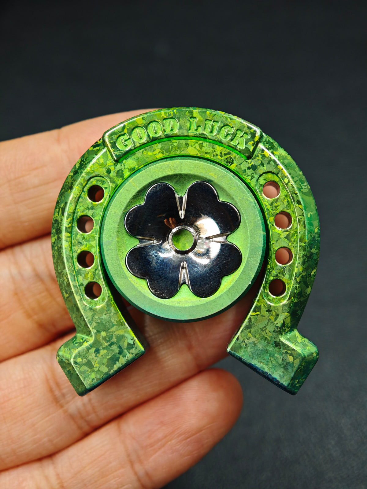 Lucky Horseshoe Crystallized Titanium