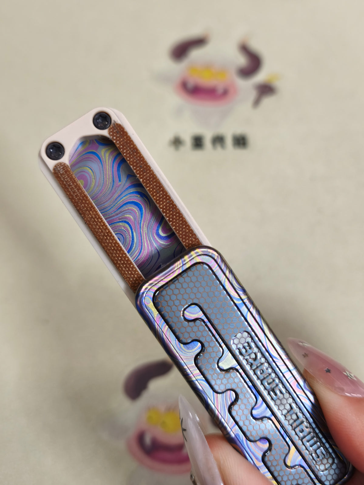 Snake Titanium Color-Anodized Engraved