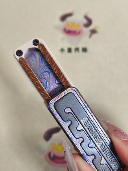 Snake Titanium Color-Anodized Engraved