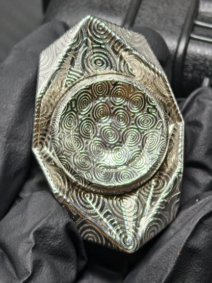 Folding Blade Folding Damasteel Etched