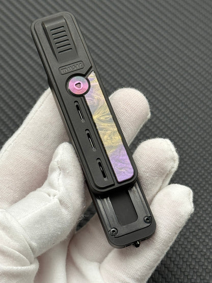 Rhythm Box Purple Gold Inlay Titanium