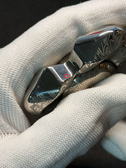 Feather Titanium Engraved
