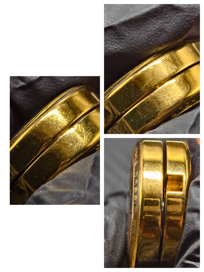 Groove Zirconium Gold Plated Resin-Sealed