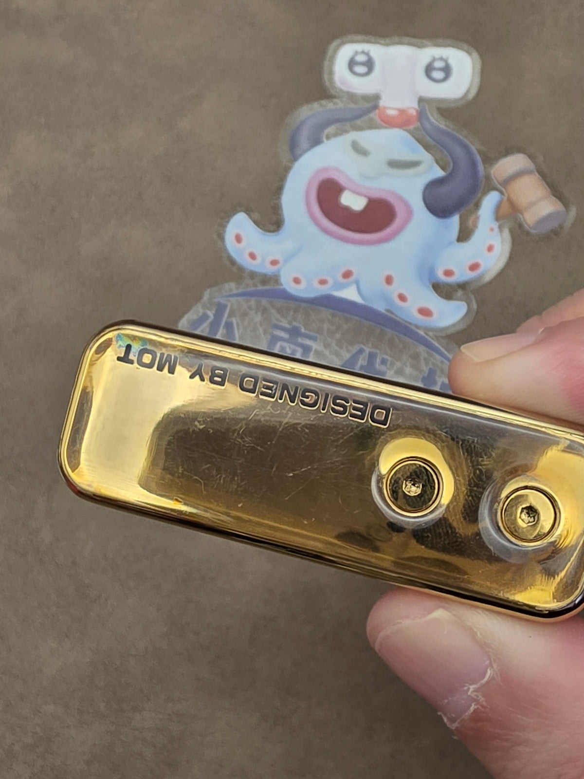 Feng Ling Stainless Steel Gold Plated Resin-Sealed
