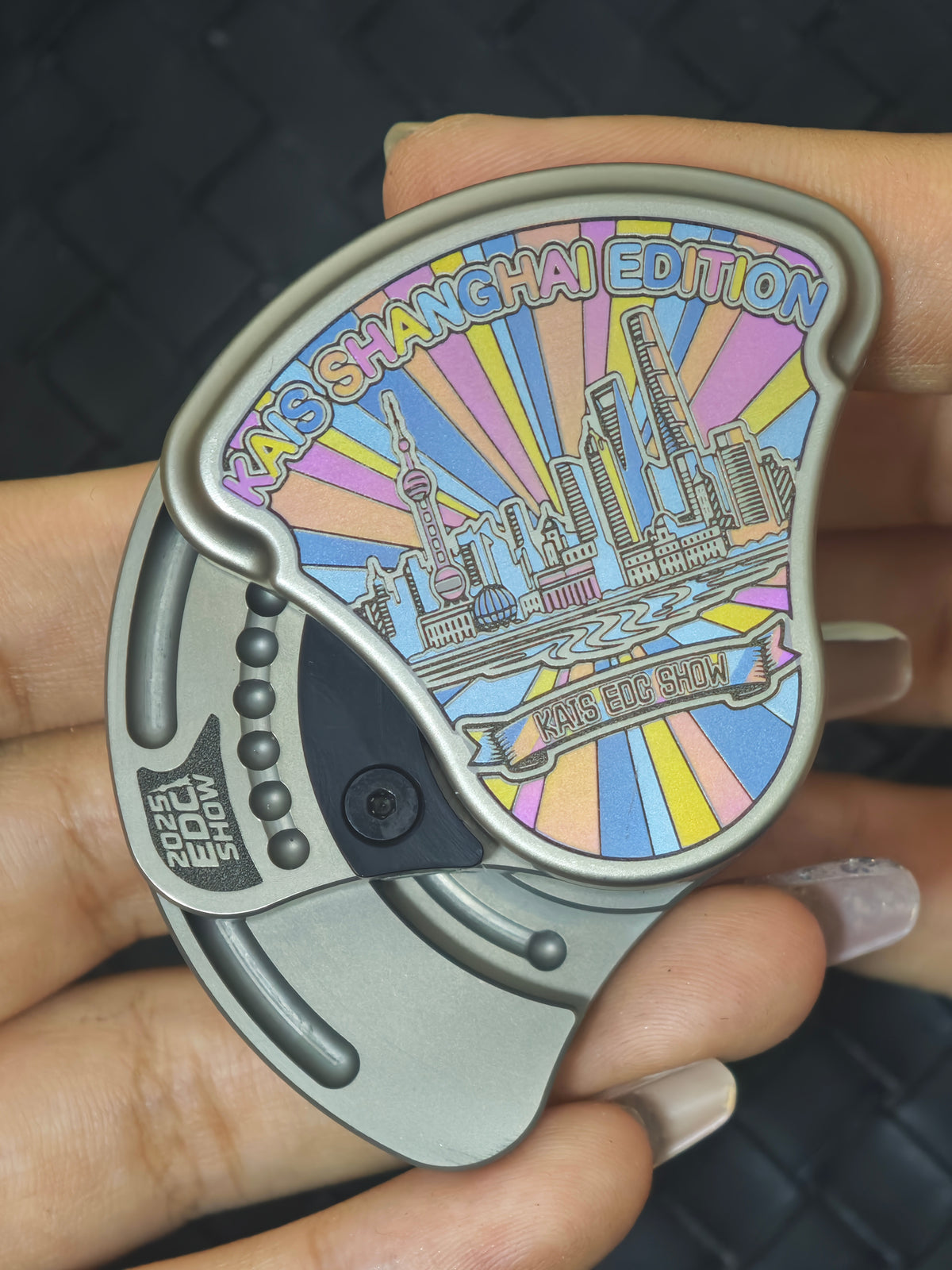 Balled Shell Titanium Color-Anodized Engraved Limited 30