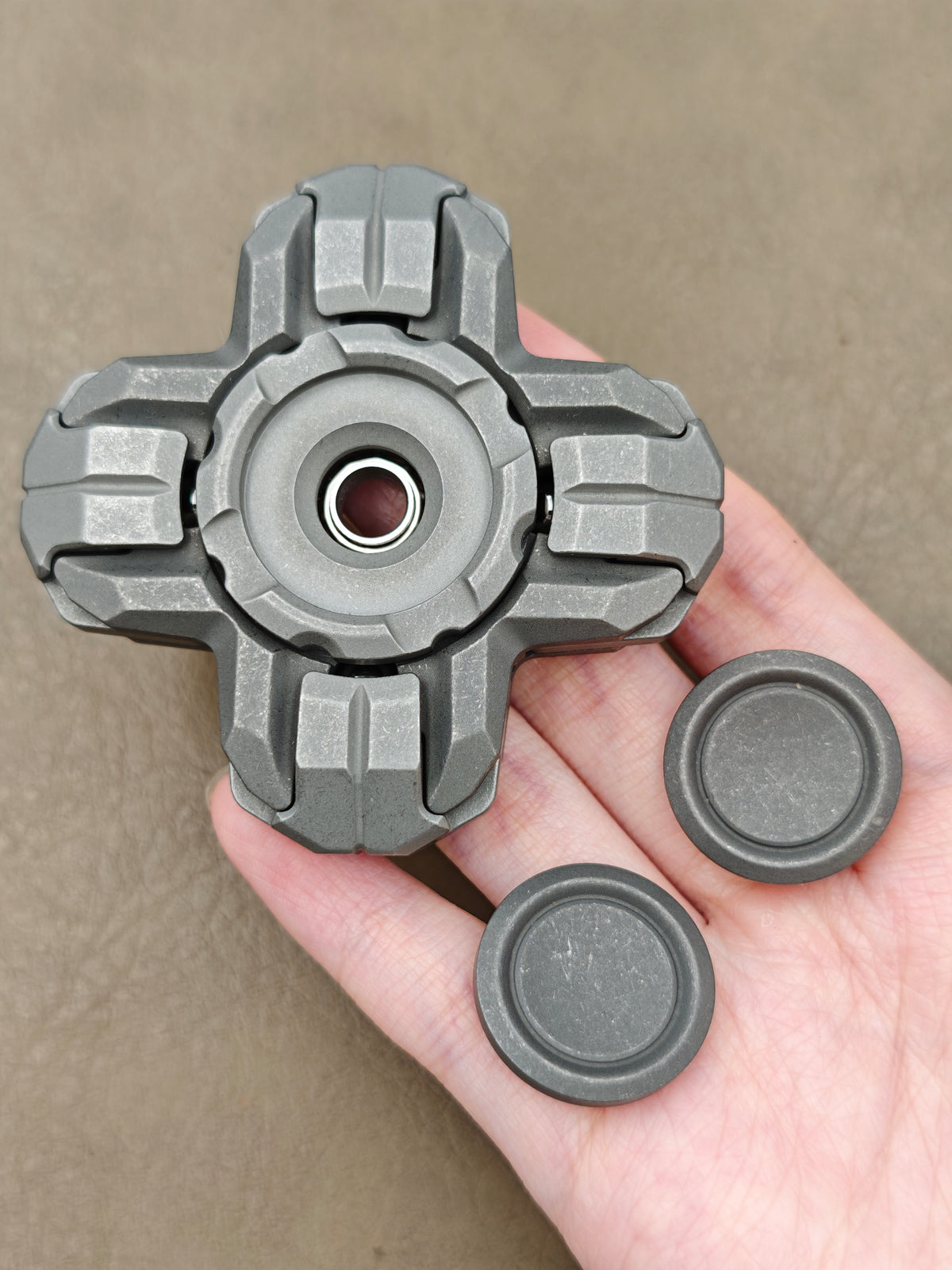 Armor Pie Shell Opening Titanium Stonewashed