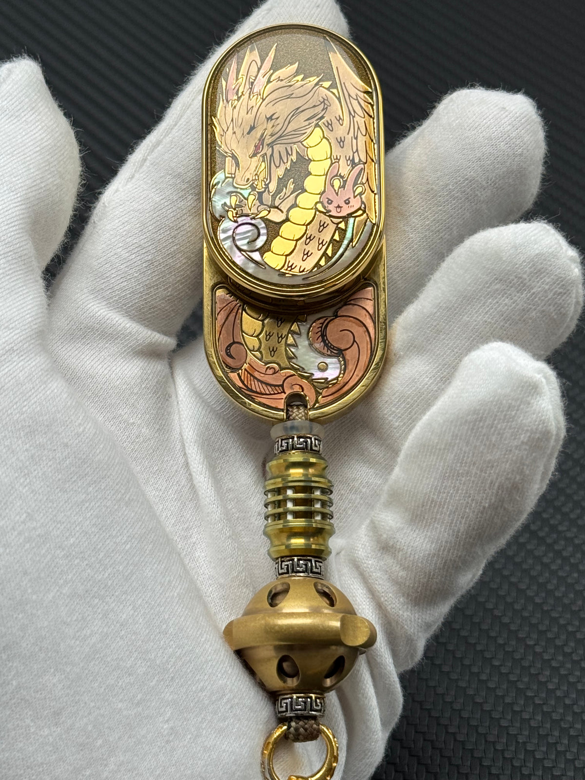 Dragon Rhythm Titanium Gold Plated Resin-Sealed