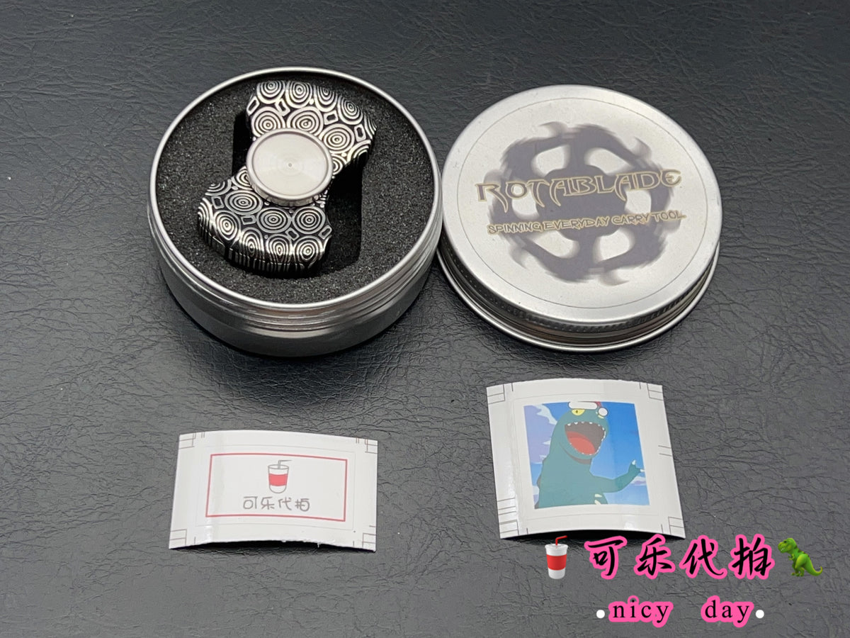 Stubby Damasteel Etched