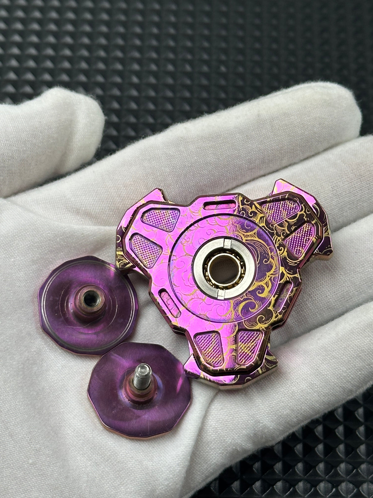 Triple Leaf Ignition Shell Opening Zirconium Color-Anodized Polished