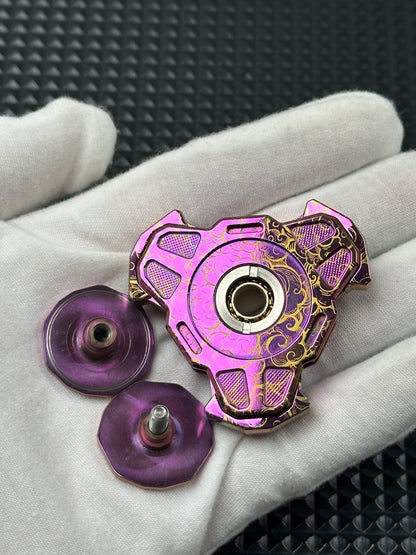 Triple Leaf Ignition Shell Opening Zirconium Color-Anodized Polished