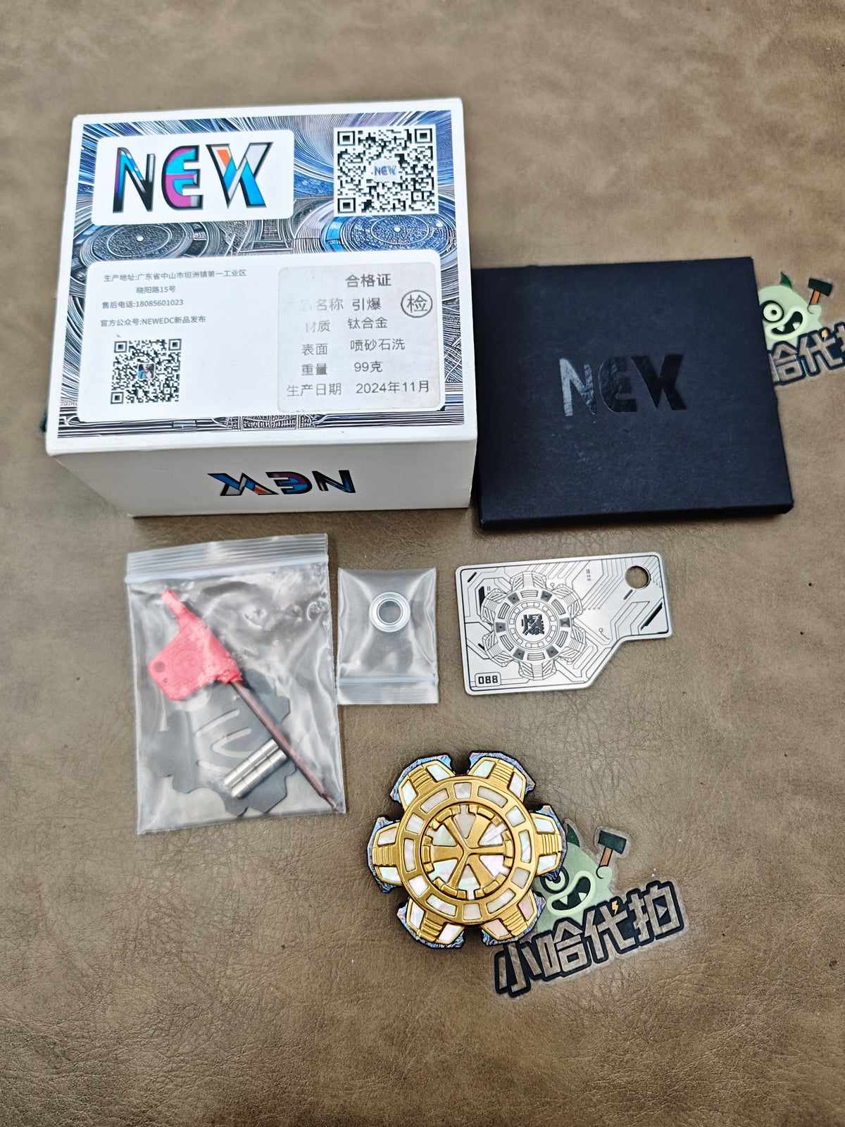 Detonator Bearing Cap Stainless Steel Gold Plated Color-Anodized Engraved