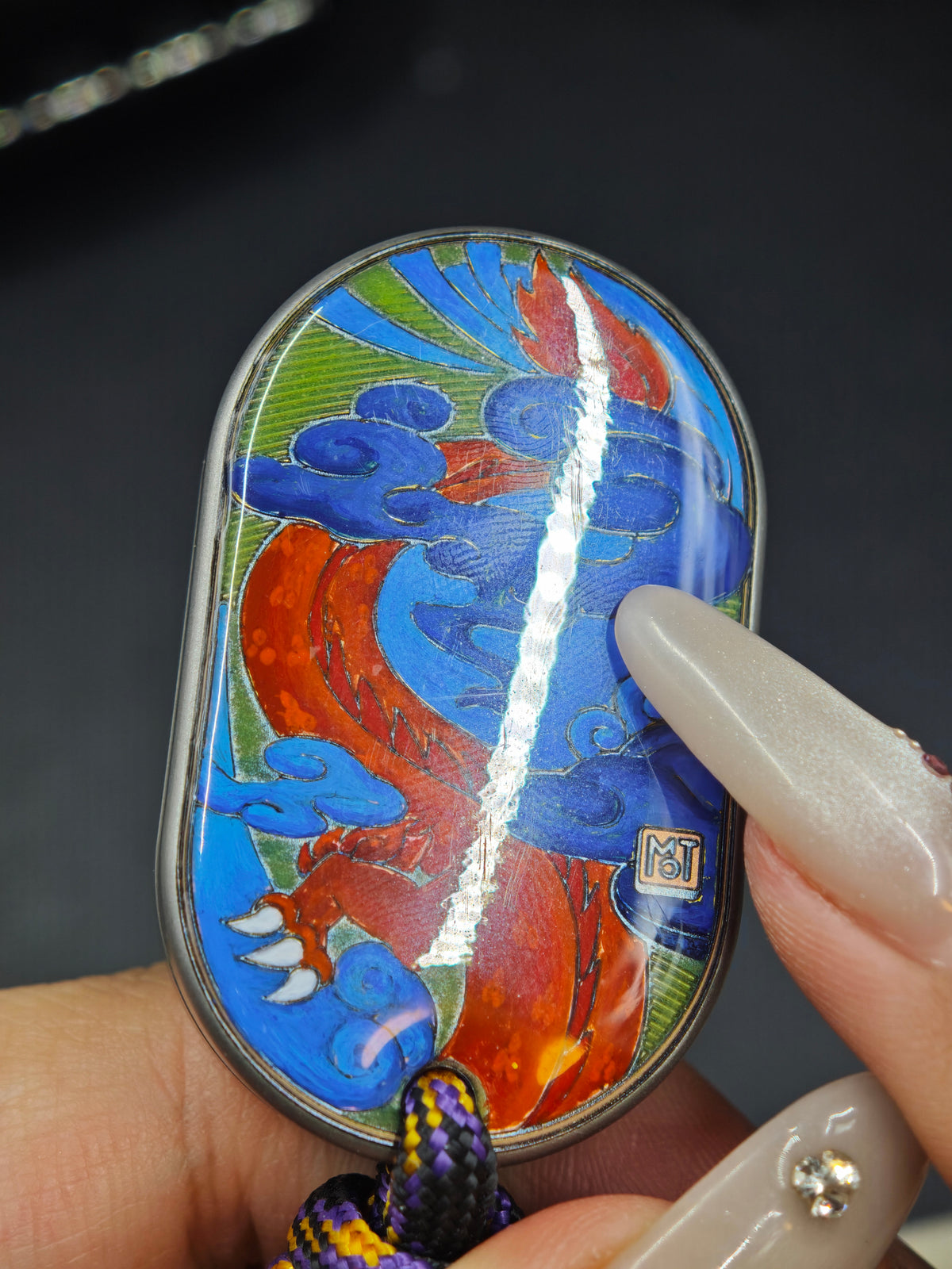 Dragon Rhythm Titanium Color-Anodized Resin-Sealed