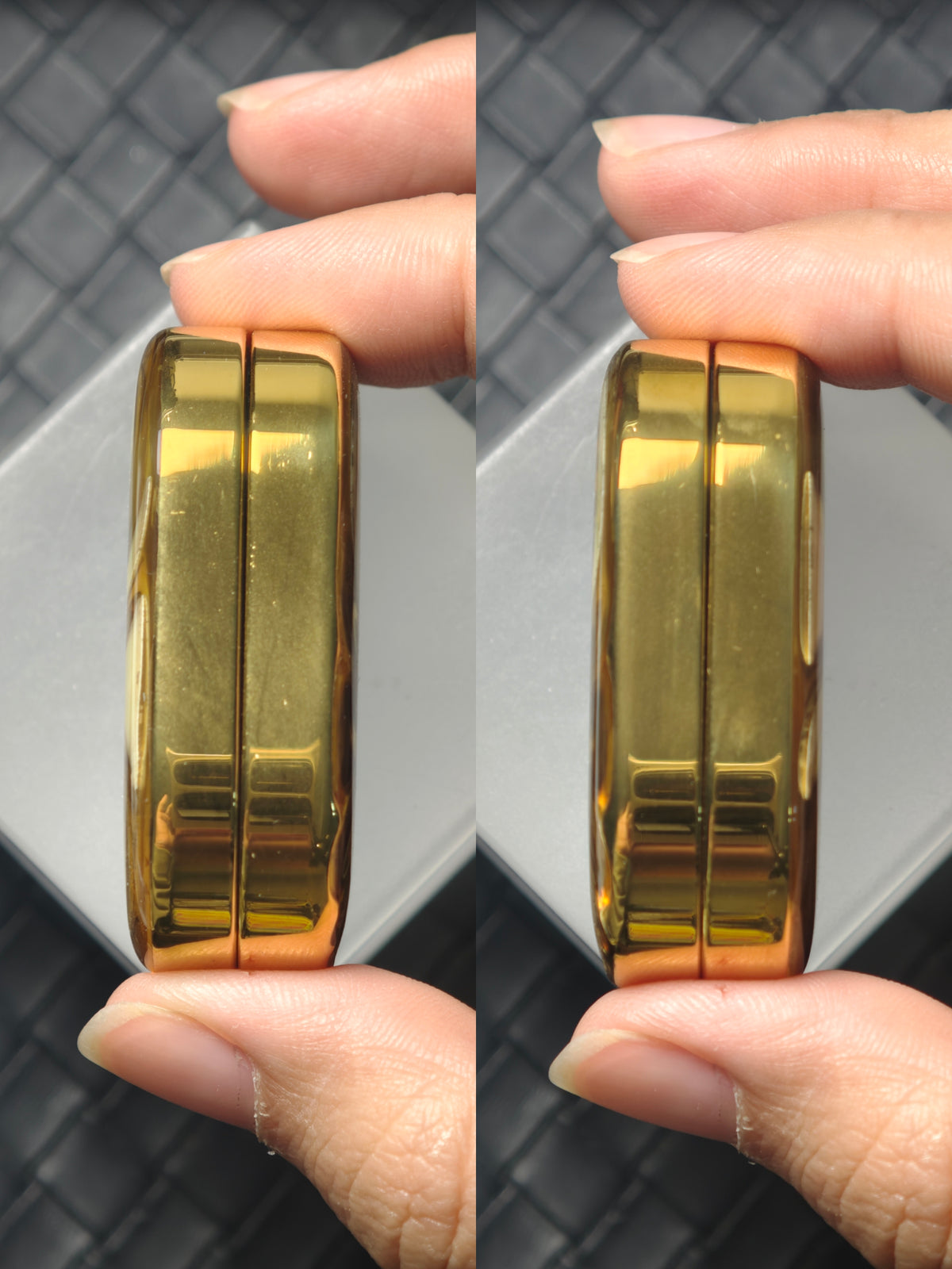 Ripple 2.0 Stainless Steel Gold Plated Engraved