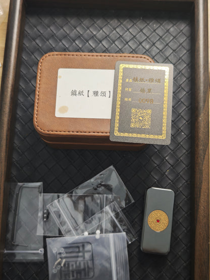Brocade & Azure Paperweight Zirconium
