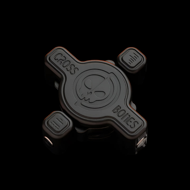 Cross Bones Blasted Stonewashed Zirconium