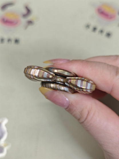 Toothless Mini Pearl White Mokume Copper