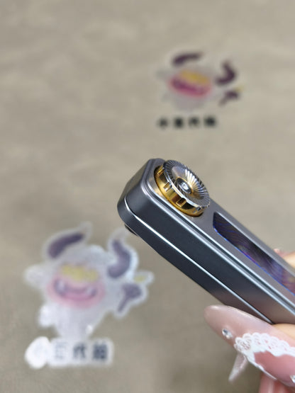 Rhythm Box Purple Gold Inlay Titanium