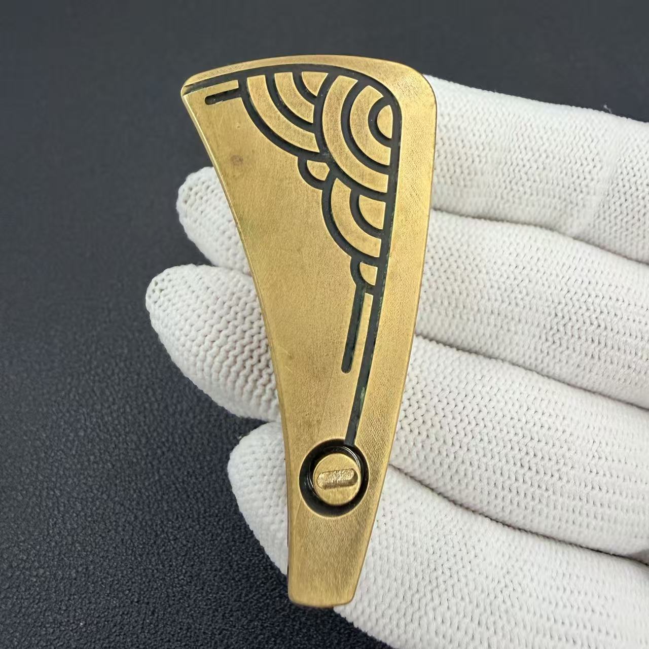 NAYICI Peacock Feather Brass