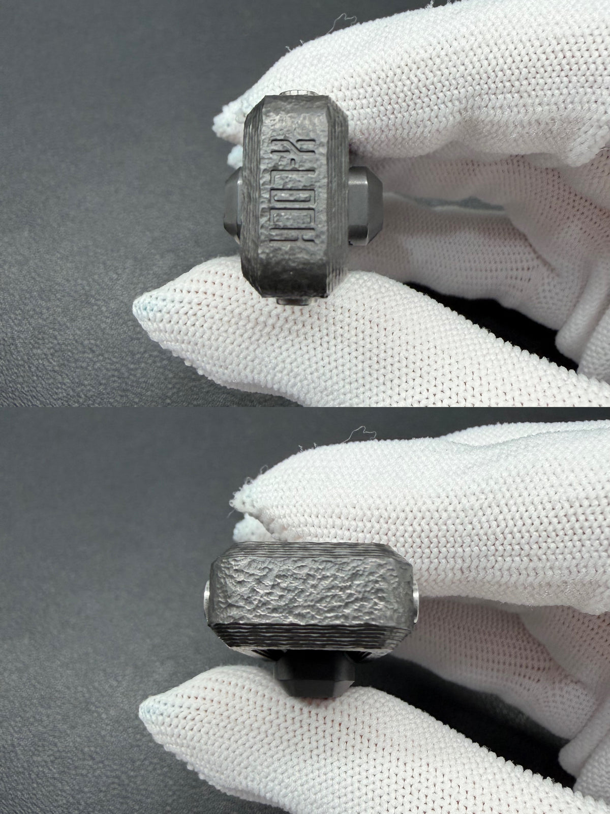 X Lock Zirconium Stone Textured Engraved