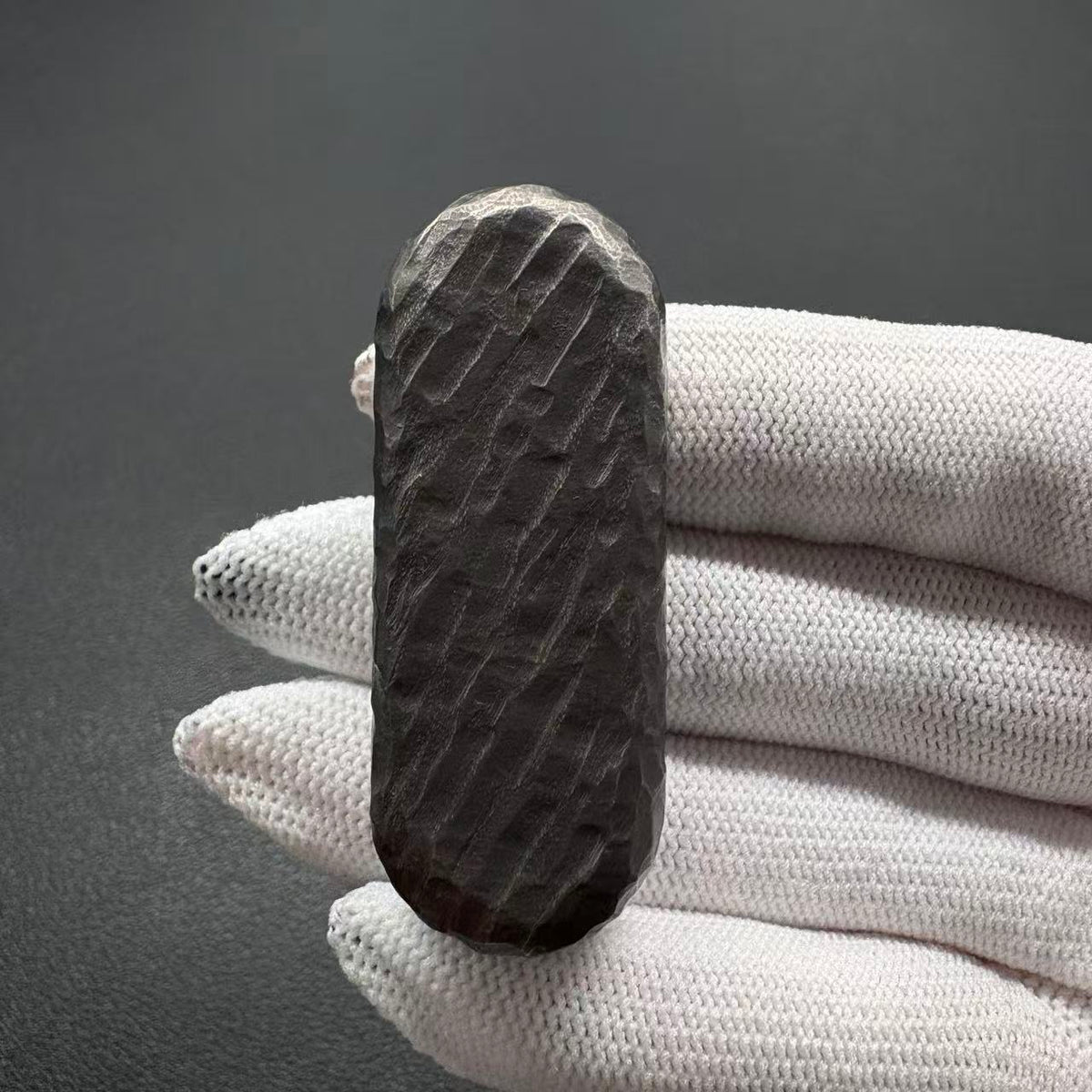 Floating Cloud Titanium Stone Textured Engraved Polished