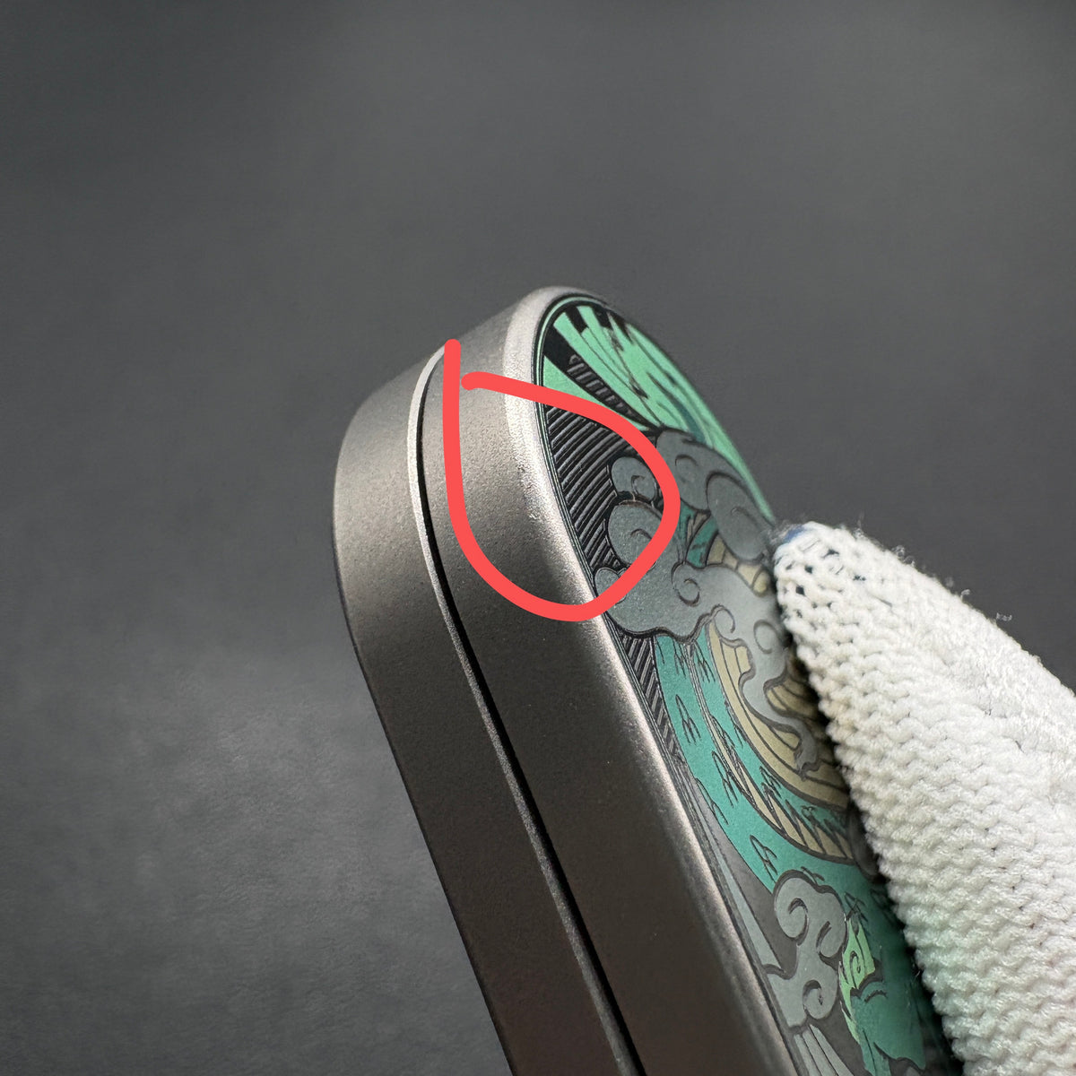 Dragon Rhythm Titanium Anodized Engraved