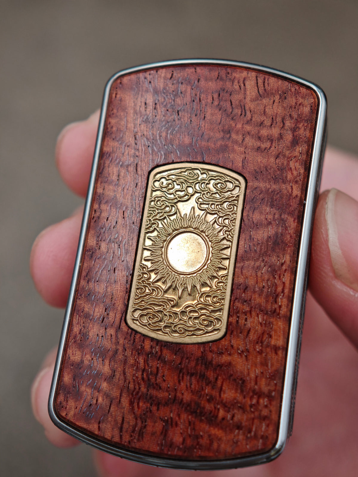 Root Three Redwood Engraved