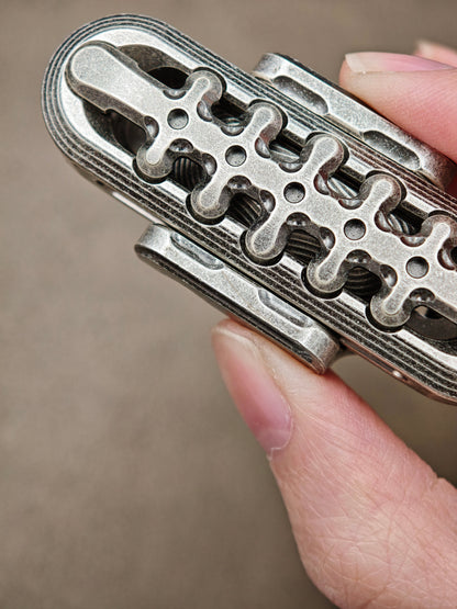 Exoskeleton Magnetic Mechanical Stainless Steel Distressed