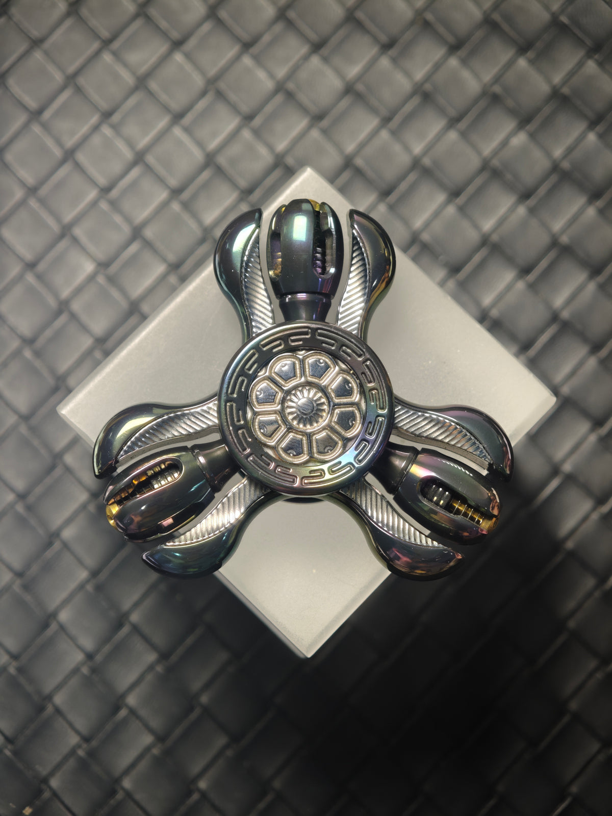 Demon Subduer Tuning Fork Bone Zirconium Oil Slick