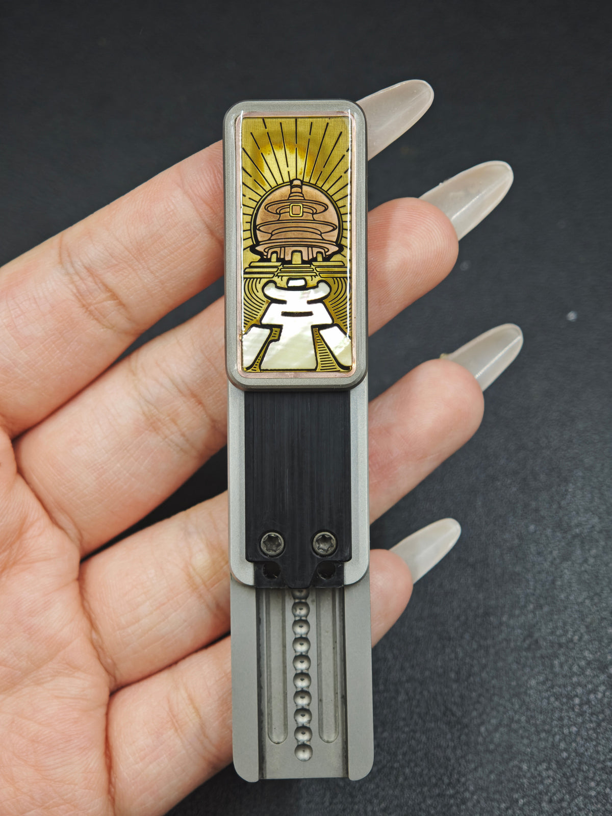 Joyful Titanium Color-Anodized Resin-Sealed