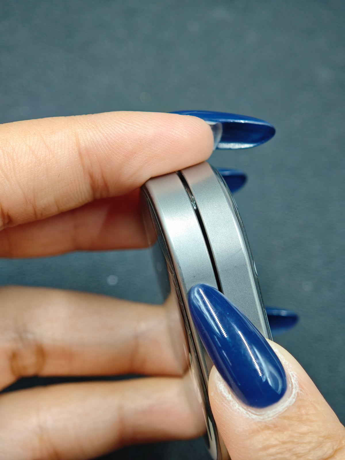 Groove Titanium Resin-Sealed Engraved