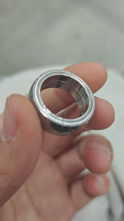 Pig Ring Damasteel Size #14